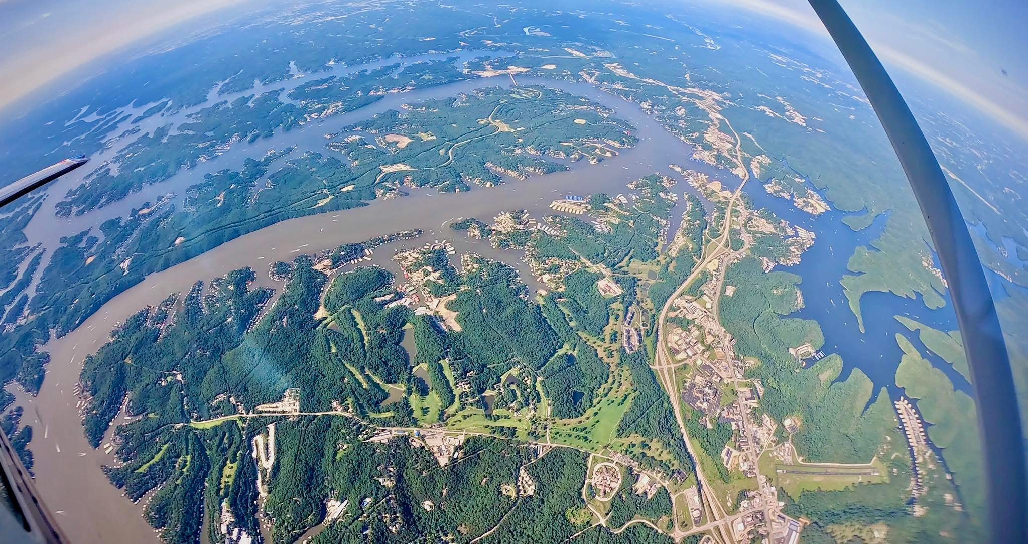 Aerial view of Lake of the Ozarks